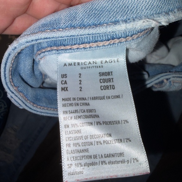American Eagle Outfitters Light Blue Ripped Skinny Jeans - Picture 4 of 4